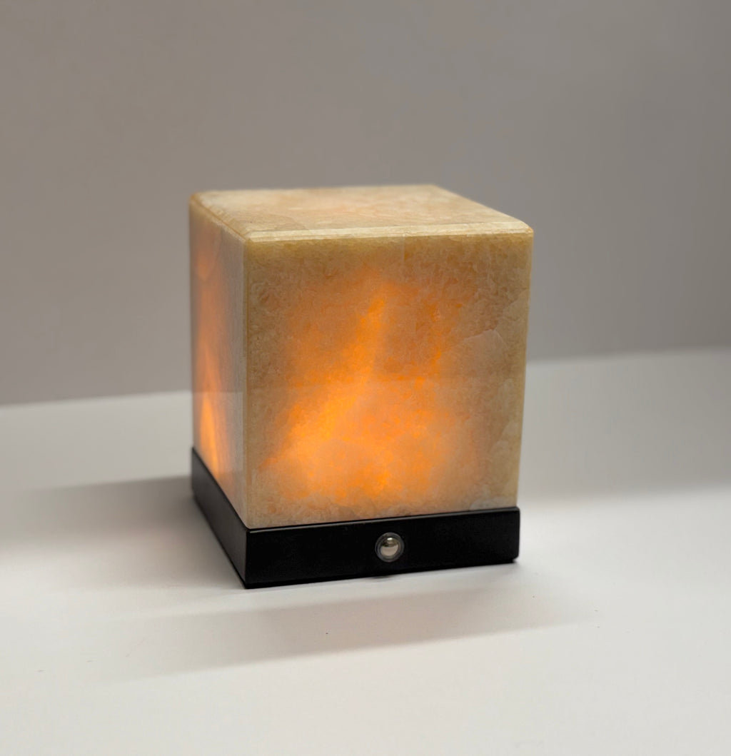 Luminous Stone Lamp, Onice Brown Onyx